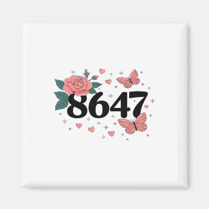 Retro Anti-trump Flower Art President Magnet