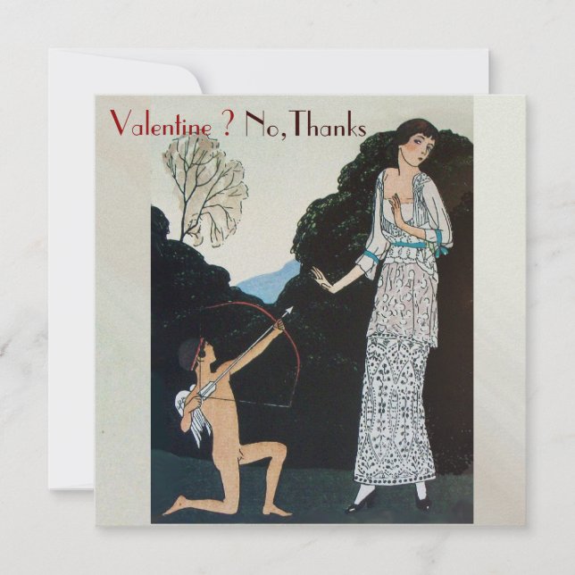 RETRO ANTI VALENTINE'S DAY PARTY WAX SEAL MONOGRAM INVITATION (Front)