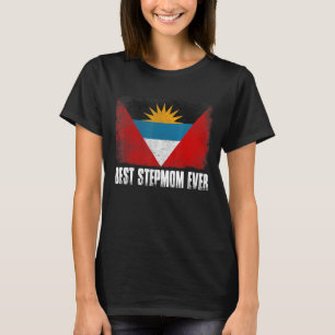 Retro Antigua And Barbuda Flag Best Stepmom Ever T-Shirt