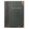 Retro antique canvas book cover, leather bound