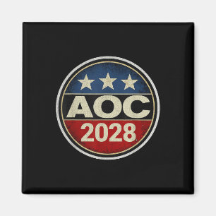 Retro Aoc 2028 Fight Oligarchy Protest Resist Bern Magnet