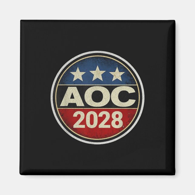 Retro Aoc 2028 Fight Oligarchy Protest Resist Bern Magnet (Front)