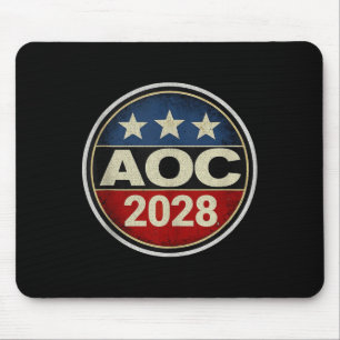 Retro Aoc 2028 Fight Oligarchy Protest Resist Bern Mouse Pad