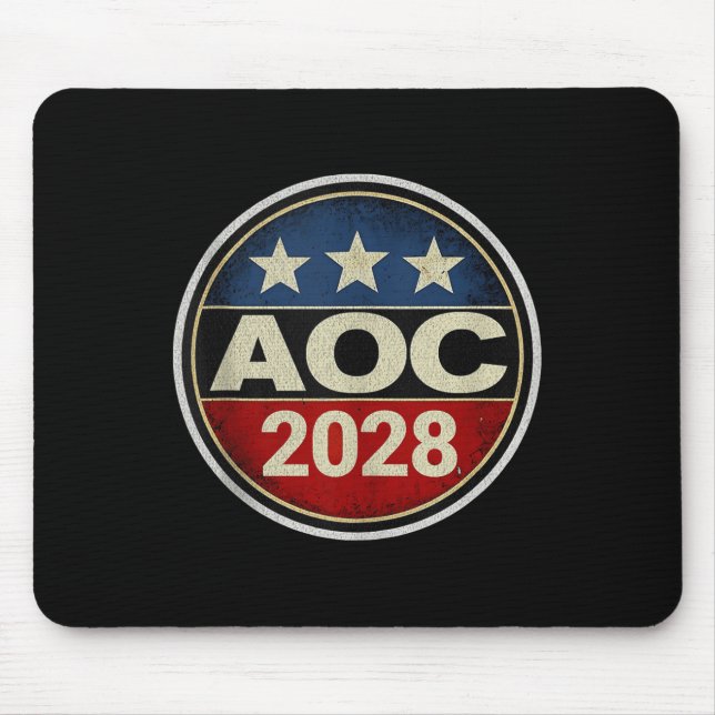 Retro Aoc 2028 Fight Oligarchy Protest Resist Bern Mouse Pad (Front)