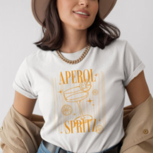 Retro Aperol Spritz Italian Cocktail Graphic T-Shirt