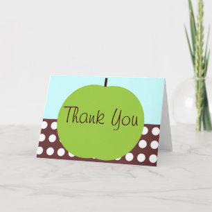 Retro Apple Persoanlized Teacher Gifts Thank You Card