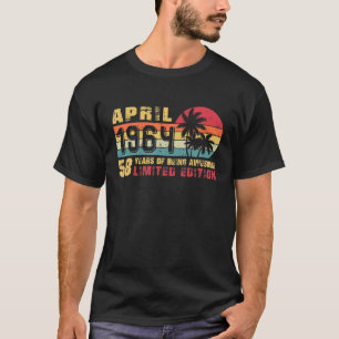 Retro April 1964 58 Years Old Limited Edition 58Th T-Shirt