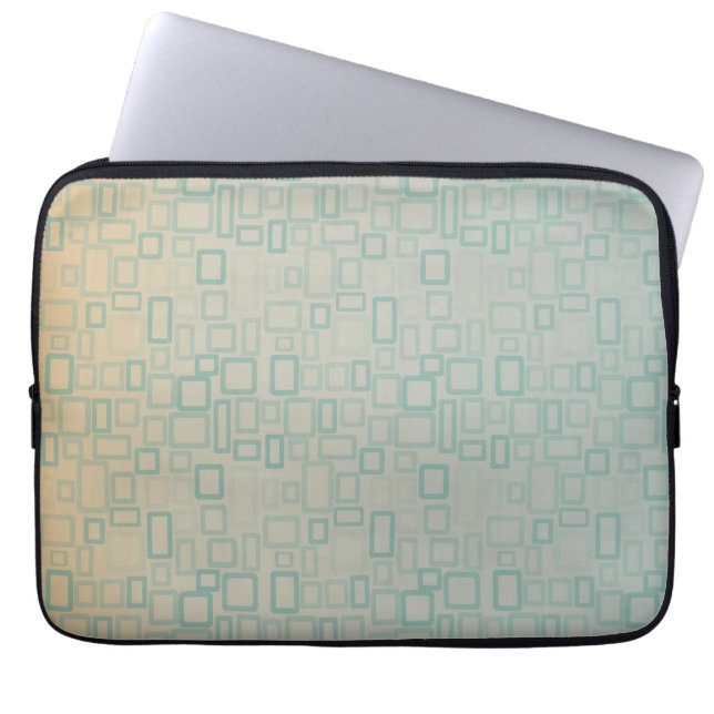 Retro Aqua Laptop Sleeve (Front)