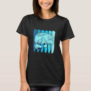 Retro Aquatic Animal Sea Cow Cute Sea Animal Mana T-Shirt
