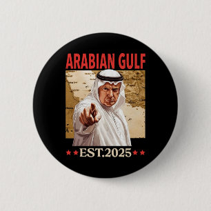 Retro Arabian Gulf Gulf Of Arabia Persian Gulf Fun 6 Cm Round Badge