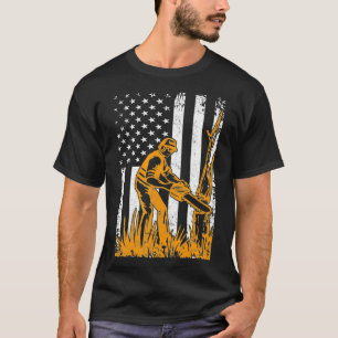Retro Arborist American Flag 4th Of July American T-Shirt