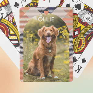 Retro Arc Personalised Pet Photo Playing Cards