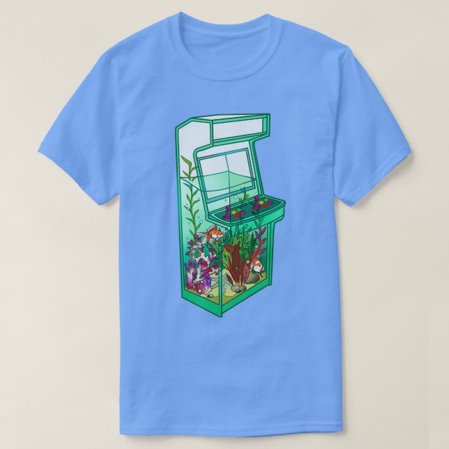 retro arcade aquarium T-Shirt (Design Front)