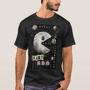 Retro Arcade Chase: Pixel Ghost Mayhem T-Shirt