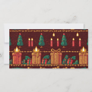 Retro Arcade Christmas Card with Photos