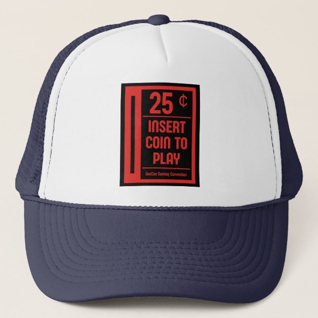 Retro Arcade Coin Slot Shirt Trucker Hat (Front)