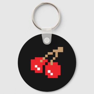 Retro Arcade Game Cherries Key Ring