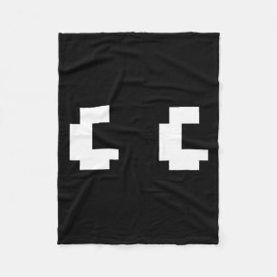 Retro Arcade Game Ghost Eyes 80s Halloween Group C Fleece Blanket