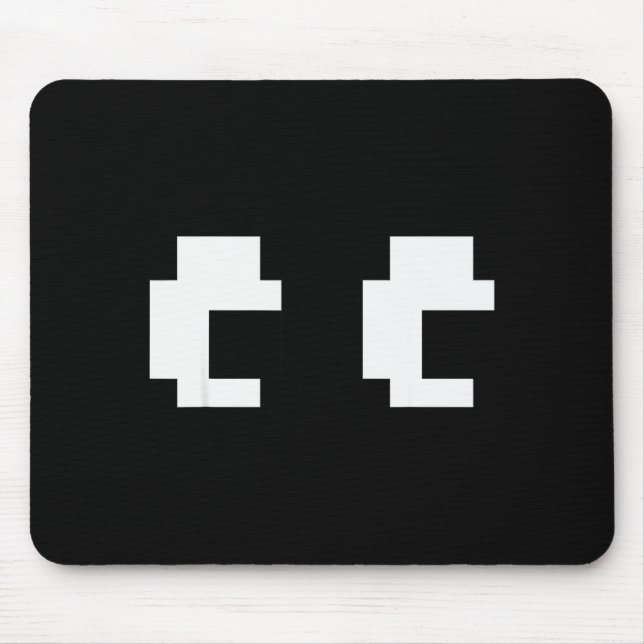 Retro Arcade Game Ghost Eyes Halloween Group Costu Mouse Pad (Front)