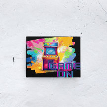 Retro Arcade Game On Canvas Art