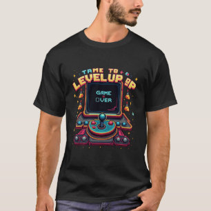 Retro Arcade "Game Over" Pixel Art Design T-Shirt