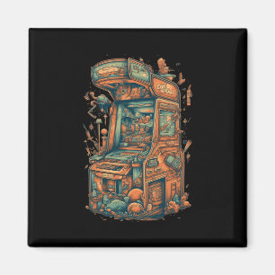 Retro Arcade Gamer Clic Gaming Arcade Machine Magnet