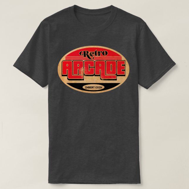 Retro Arcade Gamer T-Shirt (Design Front)
