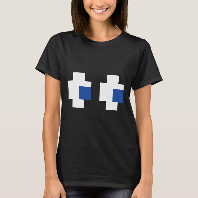 Retro Arcade Gaming Halloween Ghost Partner Group  T-Shirt (Front)
