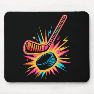 Retro Arcade Ice Hockey Mouse Pad