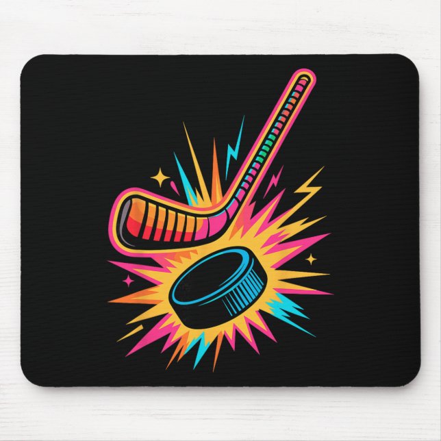 Retro Arcade Ice Hockey  Mouse Pad (Front)