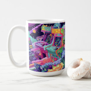 Retro Arcade Machines in Space Coffee Mug