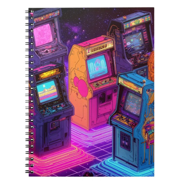 Retro Arcade Machines Notebook (Front)