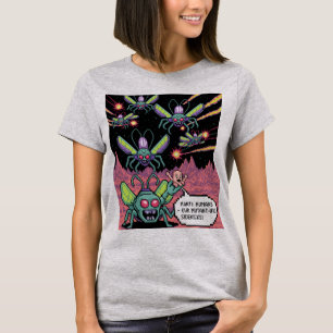 Retro Arcade Manti Aliens Pixel Art - Funny Defend T-Shirt
