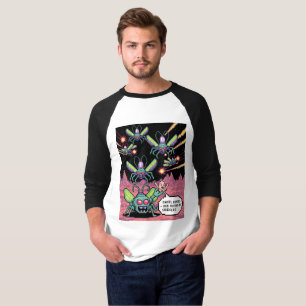 Retro Arcade Manti Aliens Pixel Art - Funny Defend T-Shirt