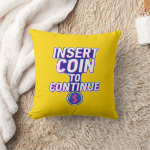 Retro Arcade Motivation for Everyday Wins Cushion