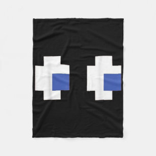 Retro Arcade Video Game Ghost 1 Fleece Blanket