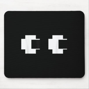 Retro Arcade Video Game Ghost Eyes Halloween Group Mouse Pad