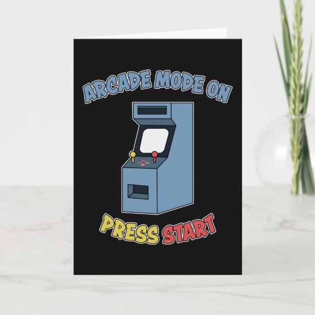 Retro Arcade Video Game Machine Retro Games Gift Card (Front)