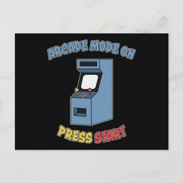 Retro Arcade Video Game Machine Retro Games Gift Postcard (Front)