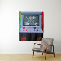 Retro Arcade Video Games Birthday Party Backdrop
