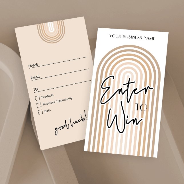 Retro Arch Boho Cream Prize Draw Raffle Ticket (Creator Uploaded)