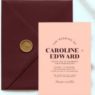 Retro Arched Striped Wedding Invitation