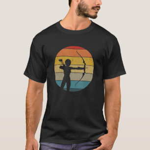 Retro Archery Sunset Woman Hunting Bow Woman T-Shirt