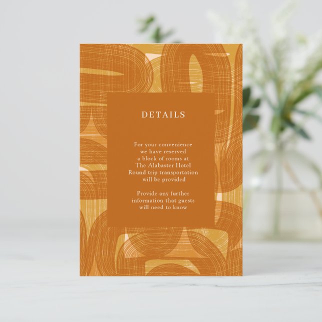 Retro Arches And Bends and Lines Yellow Details Enclosure Card (Standing Front)
