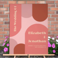 Retro Arches Coral Pink Wedding