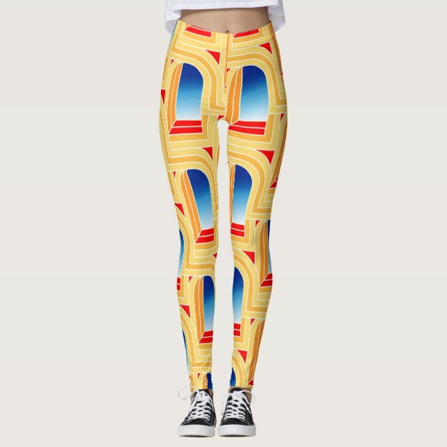 Retro Archway Leggings – Casablanca Window (Front)