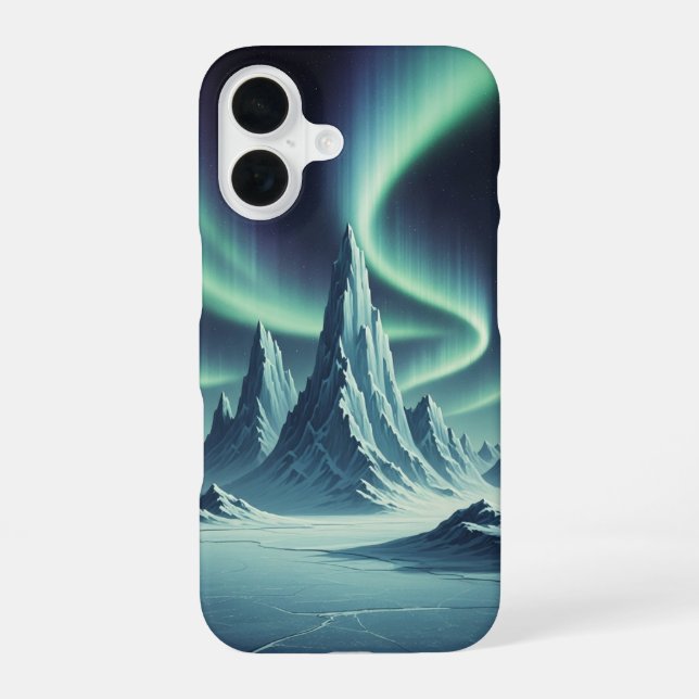 Retro Arctic Glow iPhone 16 Case (Back)
