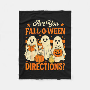 Retro are fall o ween directions teacher halloween fleece blanket