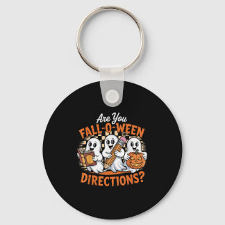 Retro Are You Fall O Ween Directions Ghost Hallowe Key Ring