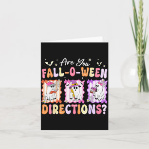 Retro Are You Fall O Ween Directions Teacher Hallo Card